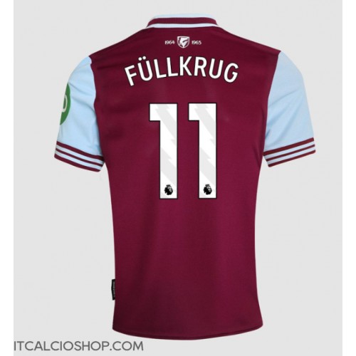 West Ham United Niclas Fullkrug #11 Prima Maglia 2024-25 Manica Corta West Ham United Niclas Fullkrug #11 Prima Maglia 2024-25 Manica Corta